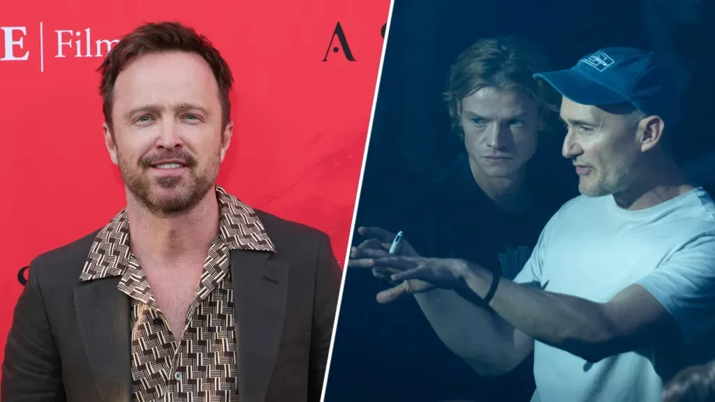 Aaron Paul em cena de Cara-de-Barro, da DC Studios