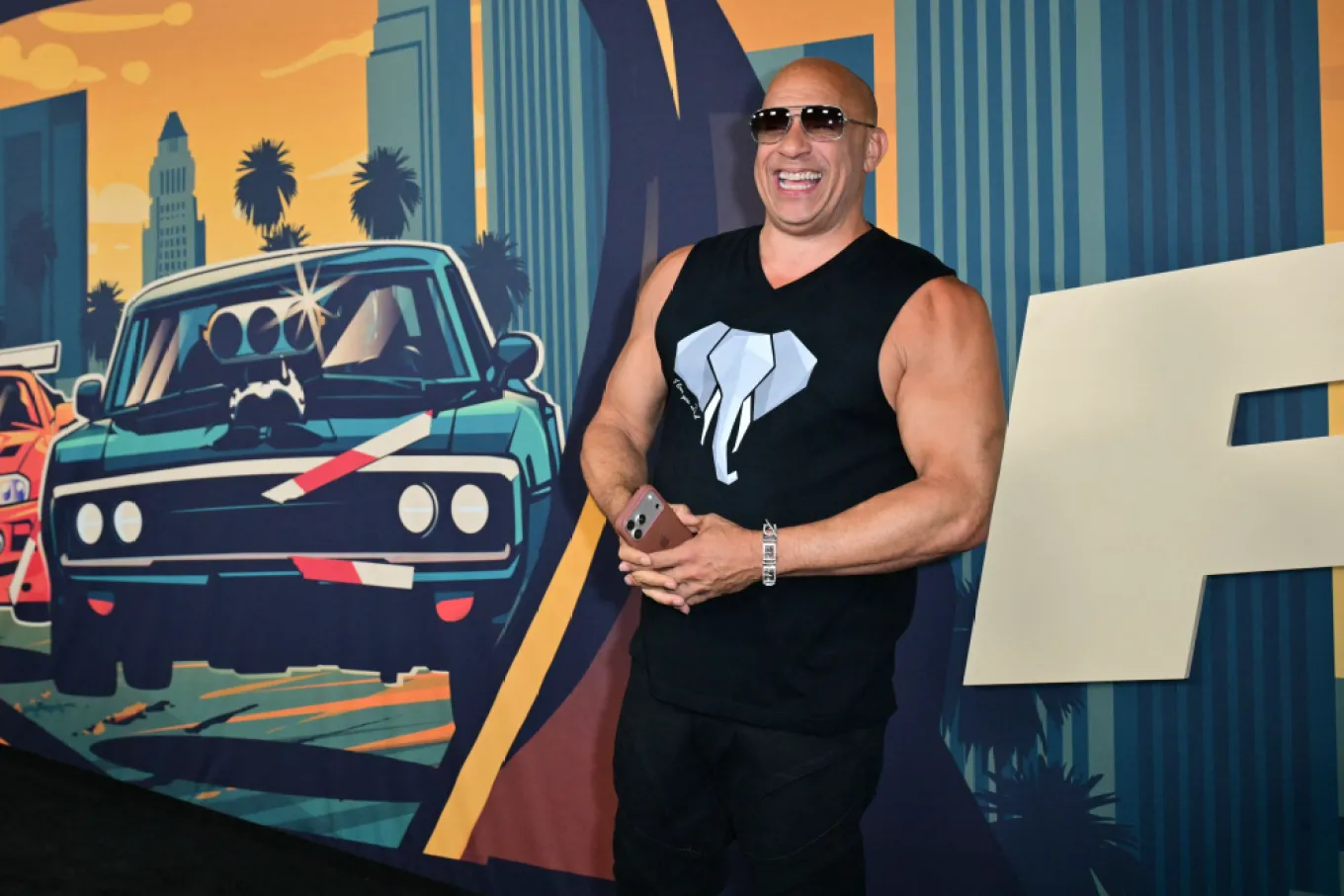 Vin Diesel como Dominic Toretto na franquia Velozes e Furiosos